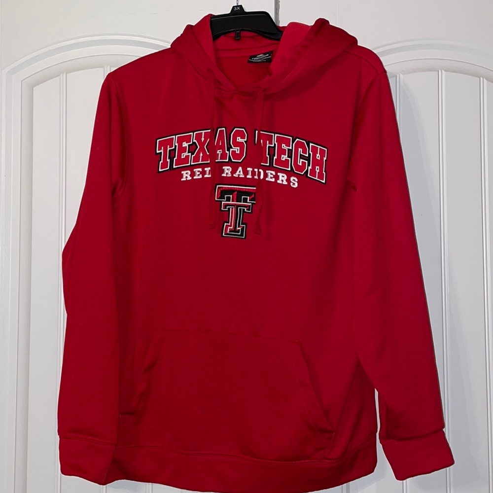 Unisex, Texas Tech Embroidery Stitch Hoodie